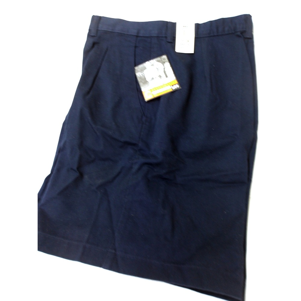 NWT Vintage Lee Navy Blue Pleated Shorts Womens 16 M (32"x7")/#26507 - Picture 2 of 4